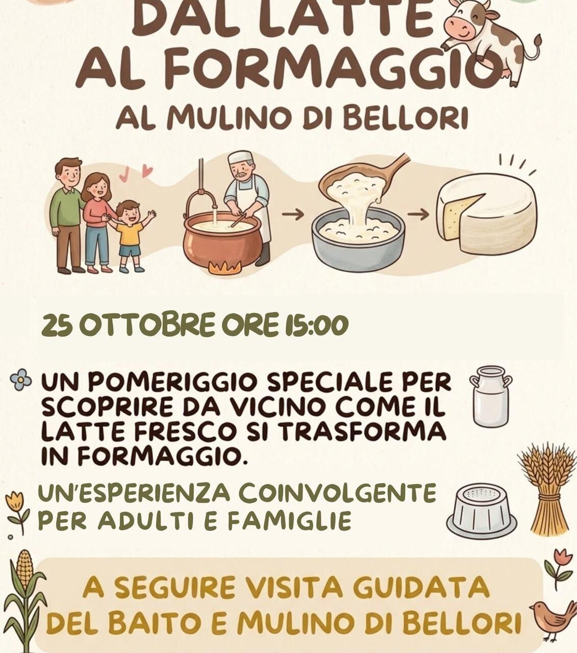 Dal latte al formaggio al Mulino di Bellori
